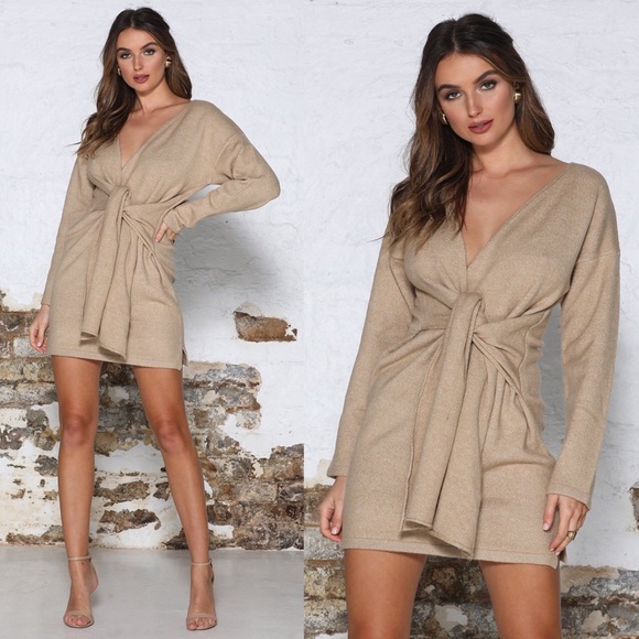 Sweater Weather Nude Sweater Dress - Picture 2 of 4